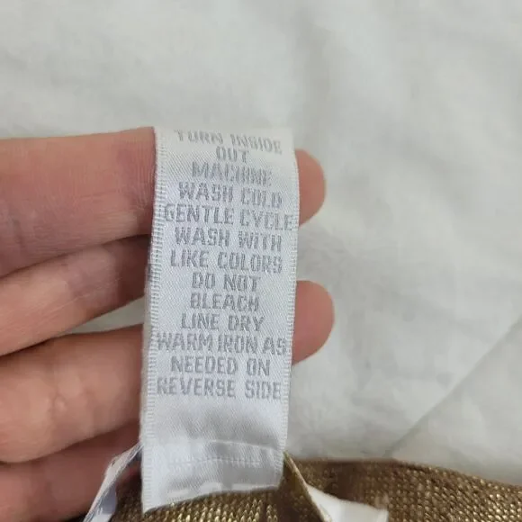 Ballinger Gold Vintage Metallic linen blend bermuda women's shorts 6 fancy 80's - Picture 8 of 9